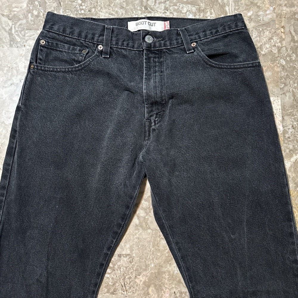 Vintage Levis Jeans Mens 34x32 Black 517 Boot Cut Flare Y2K Denim